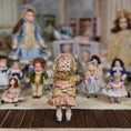Load image into Gallery viewer, Pat Boldt Miniature Companion Doll Soft Coral Silk and Lace Bonnet