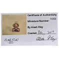 Load image into Gallery viewer, Aleah Klay Rose Hat Sculpted Clay Toy Teddy Bear OOAK 2014