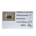 Load image into Gallery viewer, Aleah Klay White Teddy Bear in Tuxedo OOAK Miniature 2013