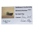 Load image into Gallery viewer, Aleah Klay Green Caterpillar OOAK Miniature 2015