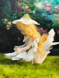 Load image into Gallery viewer, Porcelain Jointed Blonde Flower Fairy Girl Dollhouse Doll, left side view