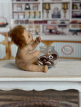 Load image into Gallery viewer, Signed Sculpted Clay Messy Naked Baby Boy with Cookie Jar 1986, side view