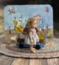 Load image into Gallery viewer, Rose Coddair Cute Sculpted Clay Little Toddler Girl with Pigtails, right side view