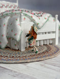 Load image into Gallery viewer, Ann Anderson Toy Dolly in Floral Spring Dress, left side view