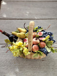 Load image into Gallery viewer, RESERVED Robert Mondavi Gosia Suchodolska IGMA Artisan Miniature Harvest Fig & Fruit Wine Basket Exclusive