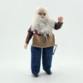 Load image into Gallery viewer, Dollhouse Doll Santa Claus with a long white beard and tool belt on a white background