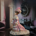 Load image into Gallery viewer, Porcelain Edwardian Lady Doll Beautiful Silk Dress OOAK
