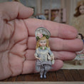 Load image into Gallery viewer, Miniature Dollhouse Porcelain Companion Doll Victorian All Silk
