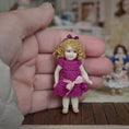 Load image into Gallery viewer, Miniature Dollhouse Porcelain Toddler Doll Little Girl Ringlets by Marcello Cupella