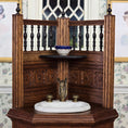 Load image into Gallery viewer, Vintage Signed Hand Painted Porcelain Gilt Blue Cabinet Bowl Miniature Dollhouse