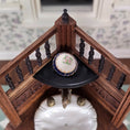 Load image into Gallery viewer, Vintage Signed Hand Painted Porcelain Gilt Blue Cabinet Bowl Miniature Dollhouse
