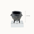 Load image into Gallery viewer, Cauldron #2 by Georgia Marfels Hand Sculpted Clay OOAK Halloween Miniature 1 3/8" Tall