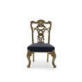 Load image into Gallery viewer, Mark Models Chippendale Ribbon-Back Side Chair, Gold Metal with Black Seat