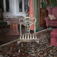 Load image into Gallery viewer, Chippendale-Style Ribbon-Back Side Chair with Silk Upholstered Seat