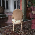 Load image into Gallery viewer, Miniature Dollhouse Vintage Louis XVI Armchair Gold Cast Clay Velvet Upholstery