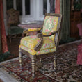 Load image into Gallery viewer, Hand Painted Louis XVI Armchair Gold Clay Decor Furniture Miniature Dollhouse