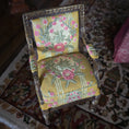 Load image into Gallery viewer, Hand Painted Louis XVI Armchair Gold Clay Decor Furniture Miniature Dollhouse