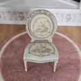 Load image into Gallery viewer, Miniature Dollhouse Louis XVI Distressed Wood & Floral Upholstery Side Chair