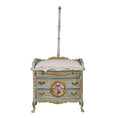 Load image into Gallery viewer, June Clinkscales Custom Rococo Gilt Blue Baby’s Changing Table with Hanging Rail