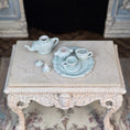 Load image into Gallery viewer, Janice Crawley Celadon Mojolica Style Elephant Porcelain Dollhouse Tea Service 1988