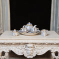 Load image into Gallery viewer, RESERVED IRENE ONLY Beate Wickert French Limoges Style Blue Violets Floral Dollhouse Miniature Tea Service