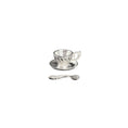 Load image into Gallery viewer, Dimitri Shevchenko Sterling Silver Fluted Teacup, Saucer & Spoon Set