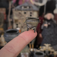 Load image into Gallery viewer, Cauldron #6 by Georgia Marfels Hand Sculpted Clay OOAK Halloween Miniature 7/8" Tall
