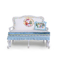 Load image into Gallery viewer, Aurearte Miniatures OOAK Victorian Christmas Santa Hand Painted Settee with Pillow