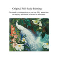 Load image into Gallery viewer, Paul Saltarelli 2004 White Peacock and Cockatoos Miniature Oil Painting