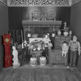 Load image into Gallery viewer, Pollie Simpson Gilt Red Hand Painted Chinese Asian Oriental Chinoiserie Grandfather Clock 1979