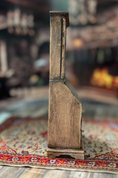 Load image into Gallery viewer, Primitive Rustic Carved Wood Dollhouse Secretary Desk, side profile