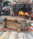 Load image into Gallery viewer, Primitive Rustic Carved Wood Dollhouse Secretary Desk, Underside