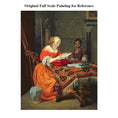 Load image into Gallery viewer, Paul Saltarelli “A Woman Reading a Letter with Still Life” One-of-One Miniature Painting