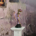 Load image into Gallery viewer, Miniature Dollhouse Jim Pounder Pink Art Deco Bronze Sculpture Lady Figurine