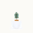 Load image into Gallery viewer, Miniature Turquoise Buddha head sculpture on a white background