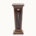 Load image into Gallery viewer, Wooden pedestal with decorative elements on a white background