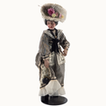 Load image into Gallery viewer, RESERVED FOR RICK: Wealthy Noblewoman Victorian Doll Striped Gown Original Marcia Backstrom Sculpted Clay Dollhouse