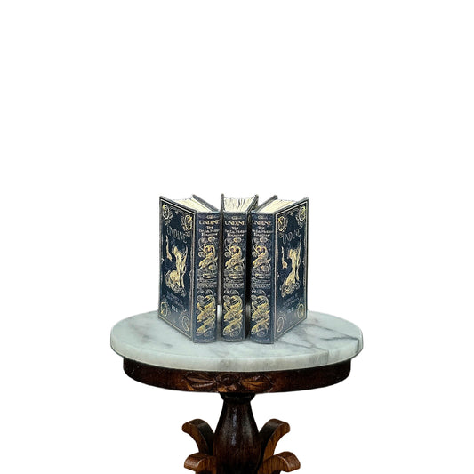 book set in miniature, isolated on white