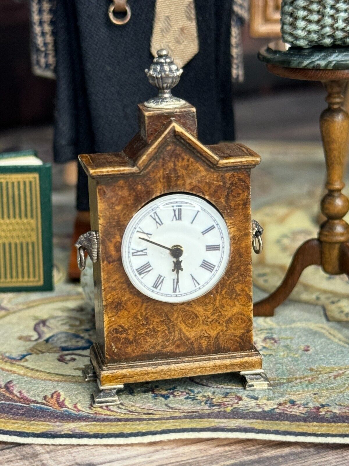 Signed Small Time Georgian Keith Bougourd France Mantel Clock, front