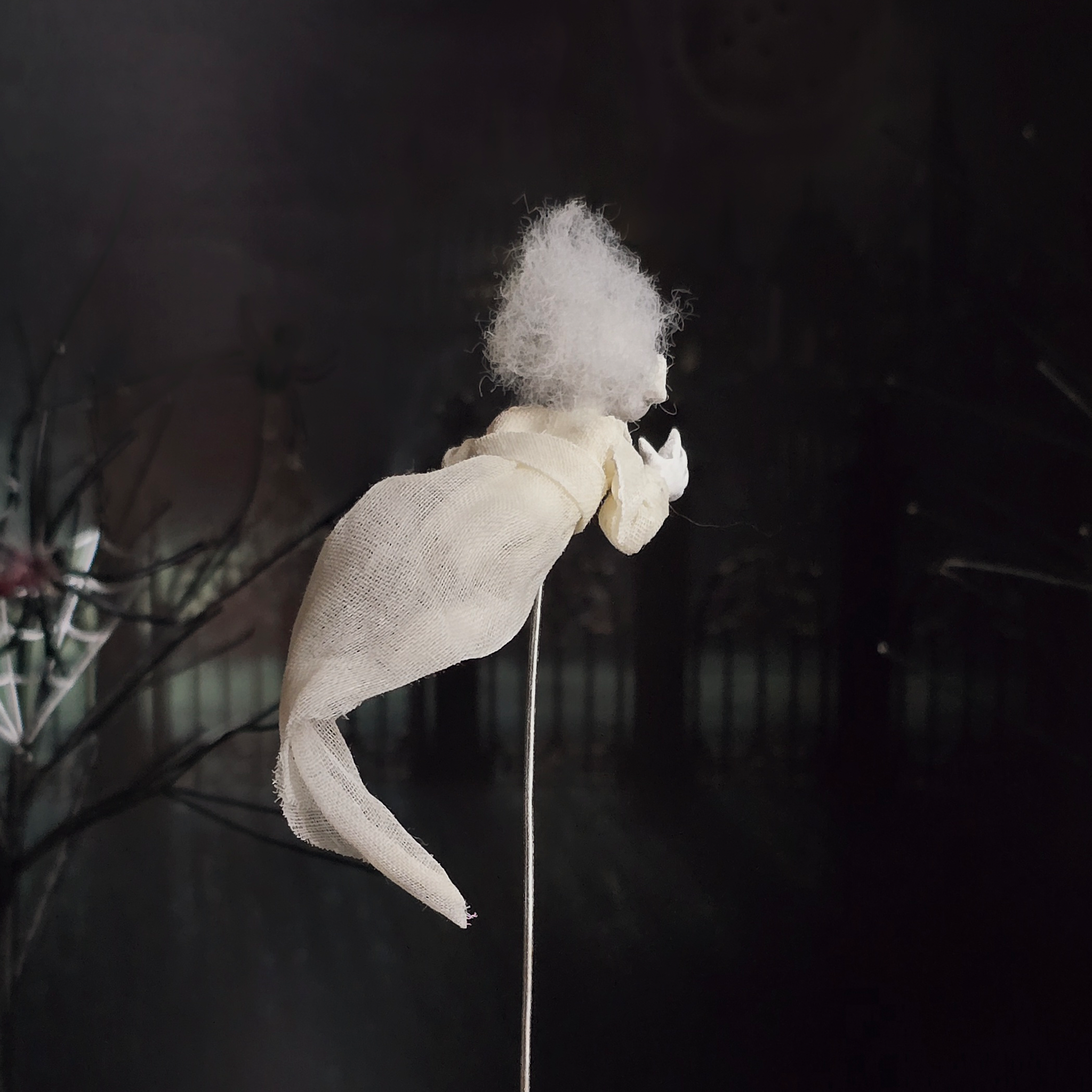 Floating Victorian Ghost Child #1 OOAK Doll Haunted Miniature by Pat Benedict