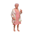 Load image into Gallery viewer, Irina Martin Wife Woman in Hair Rollers & Floral Robe 1:12 Miniature Doll
