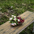 Load image into Gallery viewer, Gosia Suchodolska IGMA Miniature Pale Blushed Peony & Wild Cherry Basket Exclusive
