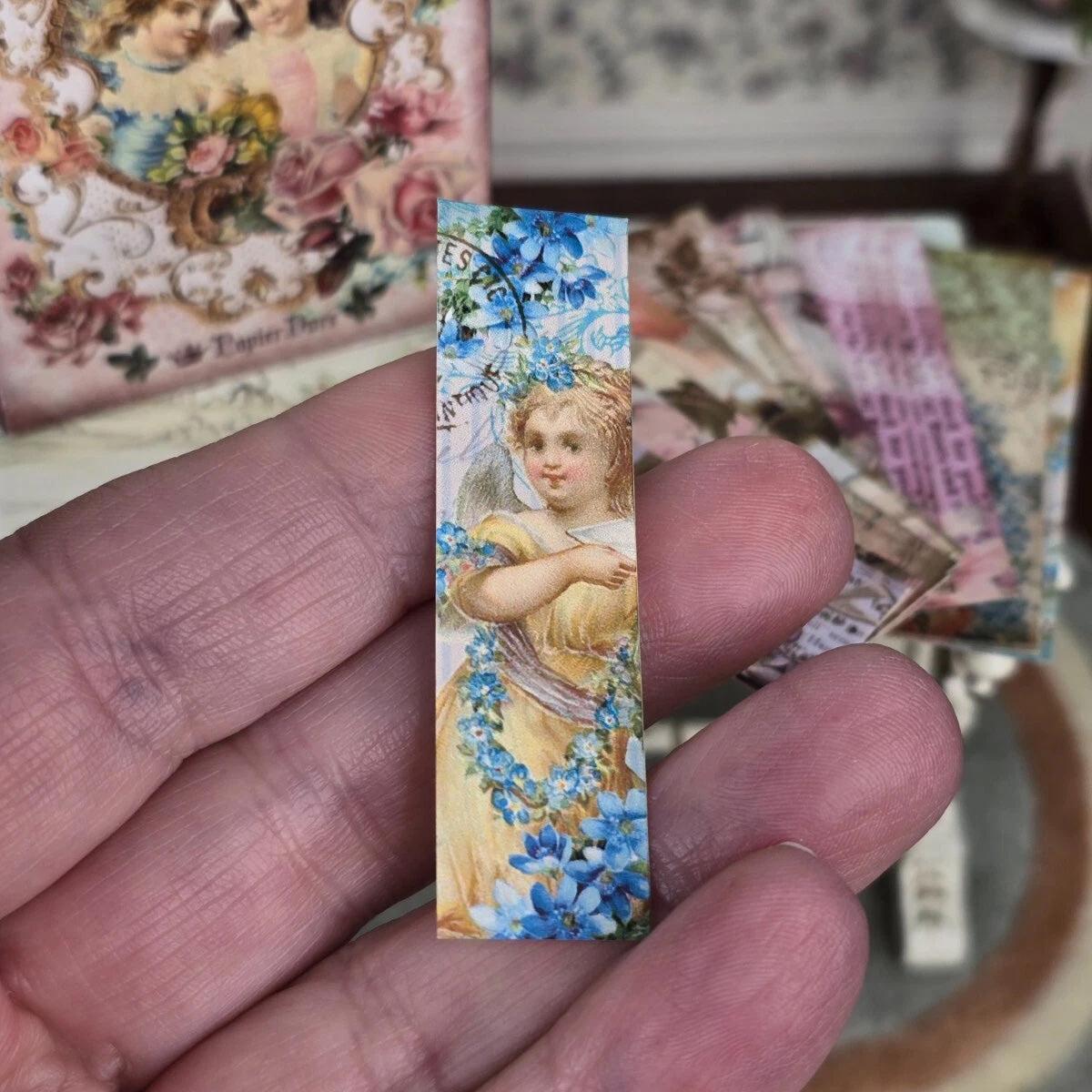 Vintage Artisan Miniature Victorian Altered Art Books, Cards & Bookmarks 1:6