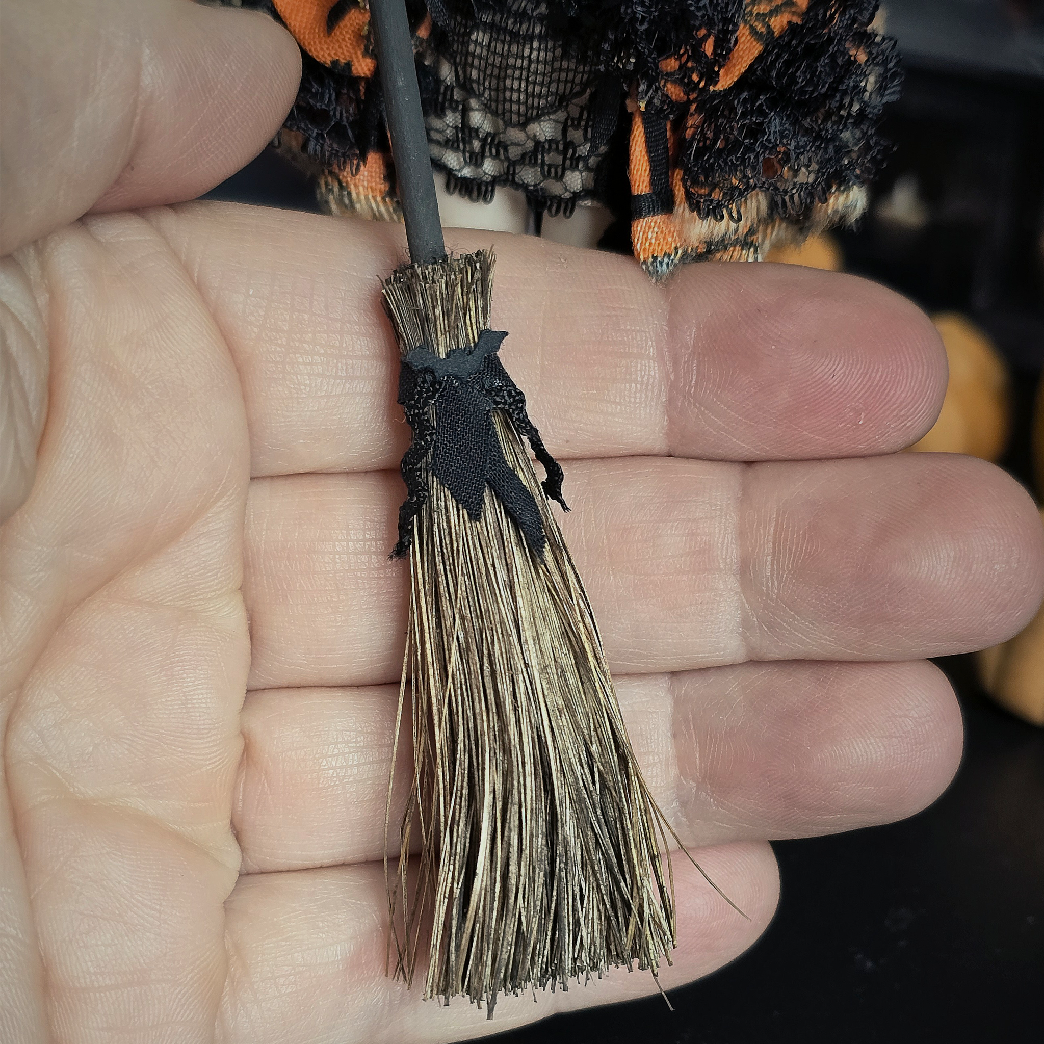 Halloween Witch One-of-a-Kind Porcelain Doll by Dana Burton for Magpie Miniatures