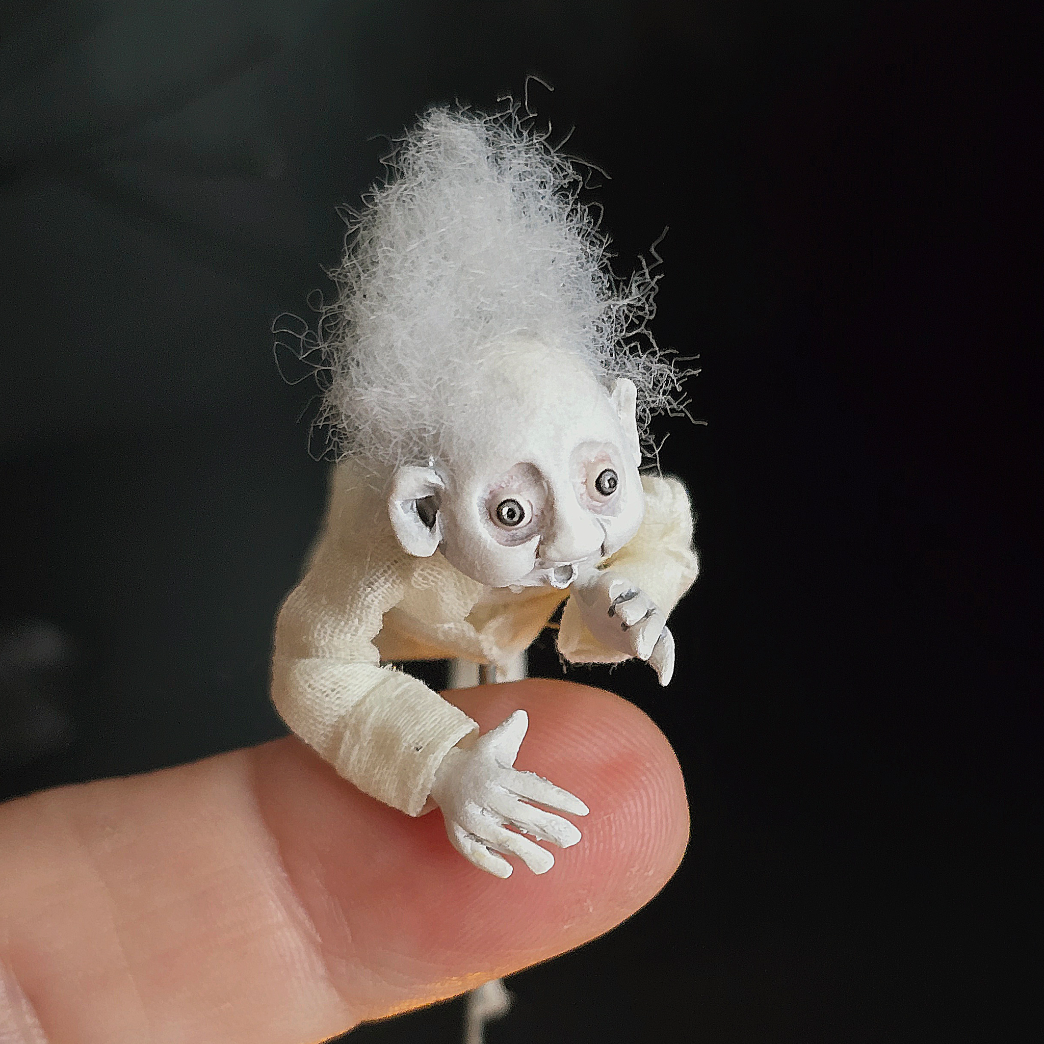 Floating Victorian Ghost Child #1 OOAK Doll Haunted Miniature by Pat Benedict