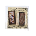 Load image into Gallery viewer, Lori Ann Potts Herringbone Gentleman’s Tie Gift Set Dollhouse Miniature

