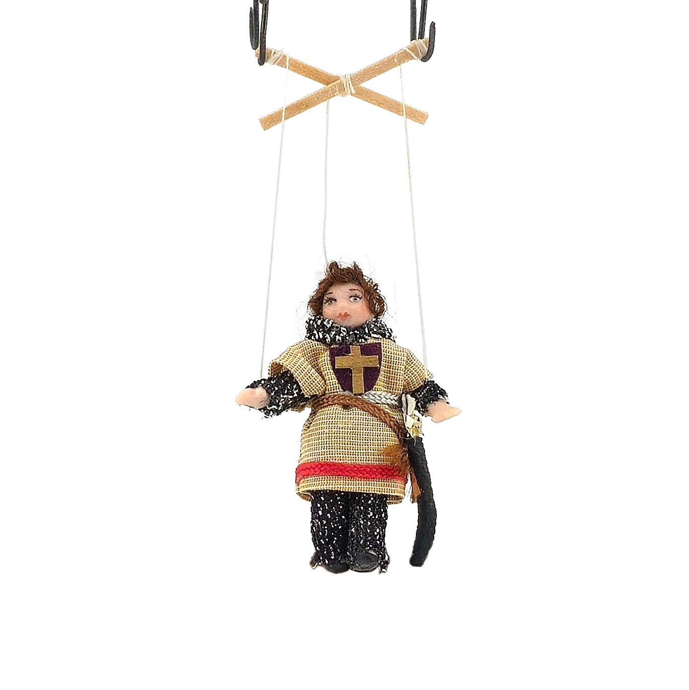Crusader Knight Marionette Puppet by Loretta Kasza Miniature Dollhouse Toy