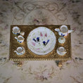 Load image into Gallery viewer, Beate Wickert OOAK Blue Songbird Tea Service Dollhouse Miniature Set
