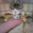 Load image into Gallery viewer, Beate Wickert OOAK Blue Songbird Tea Service Dollhouse Miniature Set
