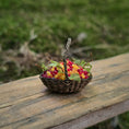 Load image into Gallery viewer, Gosia Suchodolska IGMA Artisan Miniature Red & Golden Wild Berry Basket Exclusive
